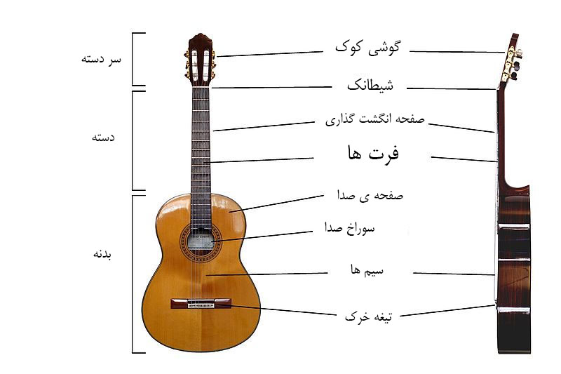 اجزای گیتار 